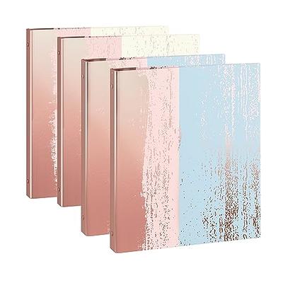 Steel Mill & Co Cute Decorative Hardcover 3 Ring Binder for Letter Size Paper, 1 inch Round Rings, Colorful Binder Organizer for School/Office, Pink