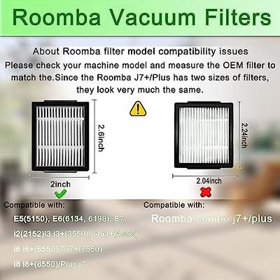 4 Pack Hepa Filter Filters Replacement For irobot Roomba J7+ Combo (Not For  J7+/J7） Robotic Vacuum Parts…