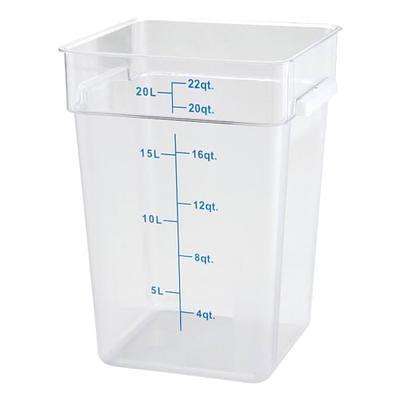 Vigor 12 Qt. Clear Square Polycarbonate Food Storage Container