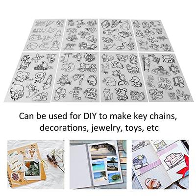 Heat Shrink Plastic Sheet Film Paper Creative DIY Art Keychain