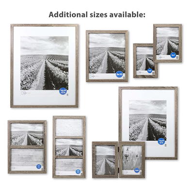 Mainstays 11x14 Matted to 8x10 Front Loading Tabletop Picture Frame, Black