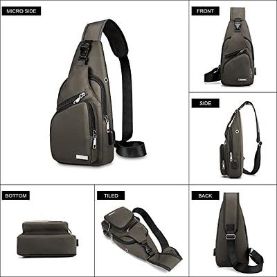 G4Free Sling Bags Men and Women Shoulder Backpack Small Cross Body Chest  Sling Backpack (Black)