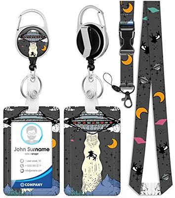 Plifal ID Badge Holder with Lanyard and Retractable Badge Reel
