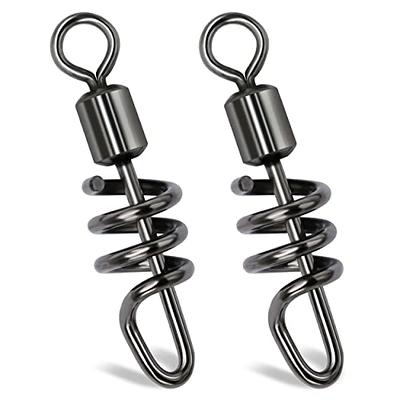 OROOTL Fishing Corkscrew Swivel Snaps, 60pcs Stainless Steel Barrel Rolling  Swivel Saltwater Freshwater High Strength Quick Connect Fishing Snap with Swivel  Tackle Box - Yahoo Shopping