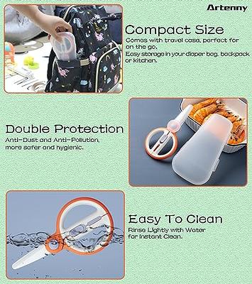 Artenny Baby Food Scissors Kids with Case Travel, Ceramic Kitchen Scissors  for Food with Safety Lock, Baby Food Cutter, BPA Free (C) - Yahoo Shopping