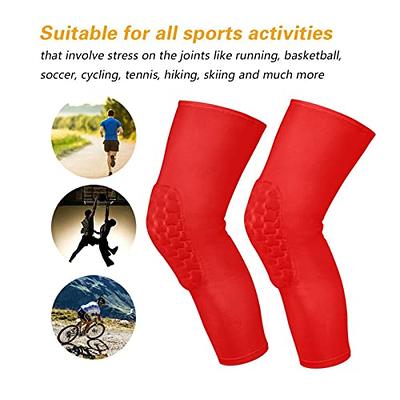 JUNZAN Red Knee Pads for Basketball Kids Youth Bball Knee Pads
