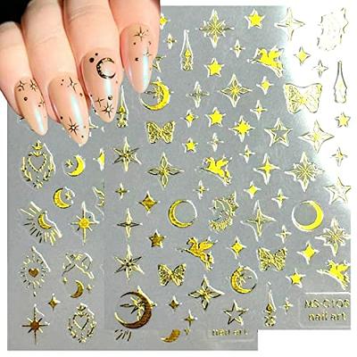 Stars Pack - Nail Decal Sticker Sheet Decals Sun Moon Sparkle Stars SM –  SHOP DisBeans