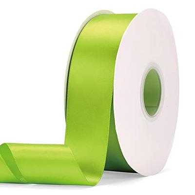 TONIFUL 1 Inch x 100yds Sage Olive Green Satin Ribbon, Thin Solid