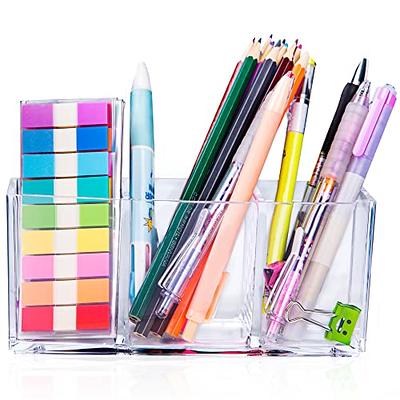 4Johor Pen Holder for Desk - Pencil Holder with 5 Compartments,  360°Rotating desk organizers and accessories for Women and Men,Desk Caddy  for School,Teacher,Office,Art Supply. Tidy Desk, Tidy Mind - Yahoo Shopping