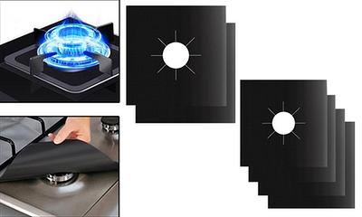 Non-stick Gas Range Stove Top Burner Protector Reusable Cover Liner  (2/4pcs) Black 2 PCS - Yahoo Shopping