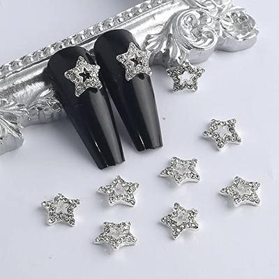 10Pcs/50Pcs Random 3D Alloy Nail Charms Gold/Silver Mixed-Style Jewelry  Parts Luxury Rhinestone Gems Stone Nail Decoration*-Je-0