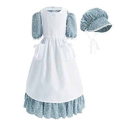 Pioneer Girl Dress Colonial Prairie Costume -Purle