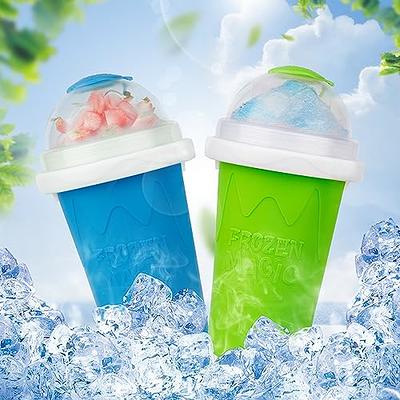 TIK TOK Slushie Maker Cup, Slushy Maker Ice Cup Frozen Magic Squeeze Cup  Cooling Maker Cup Freeze Mug Milkshake Smoothie Mug, Portable Squeeze Ice  Cup for Everyone (Blue)