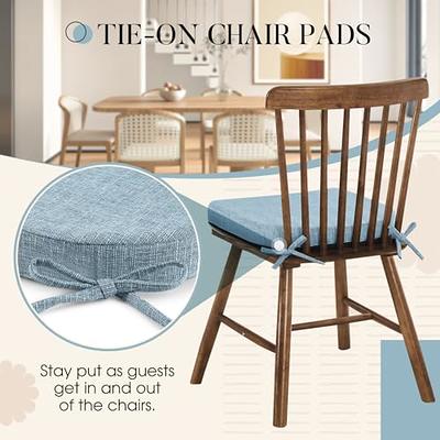 Big Hippo Memory Foam Chair Pads for Dining Chairs Non-Skid Backing Kitchen  Dining Chair Cushion Seat Cushion with Ties,Thick Comfortable Seat Cushion