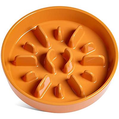 LE TAUCI Dog Bowls Slow Feeder Ceramic, 3 Cups Dog Feeder Dog Food Bowl,  Slow Bowl, Puppy Bowl, 9.5 Inch Puzzle Feeders, Sun Orange - Yahoo Shopping