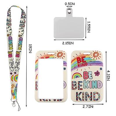 JUDODUCK Be Kind Teacher Lanyard with ID Badge Holder Phone Pad Girls  Rainbow Autism Neck Lanyard ID Card Holder for Kids School Student Lanyards  for Keys - Yahoo Shopping
