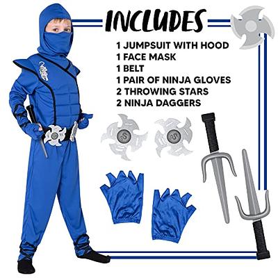 Spooktacular Creations Blue Ninja Costume for Kids, Deluxe Ninja Costume  for Boys, Halloween Ninja Costume Dress Up (Blue, Large(10-12 yrs)) - Yahoo  Shopping