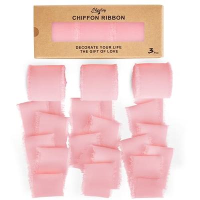 Chiffon Ribbon Fringe Fabric Ribbons 3 Rolls 1.5 Wide x 7 Yd