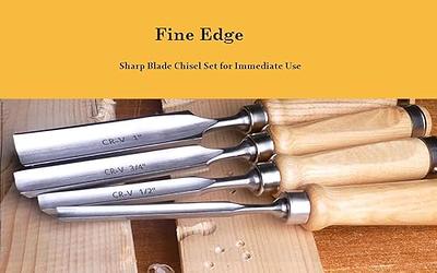 Chisel Set Woodworking Tools & Wood Carving Tools Sharp Chrome