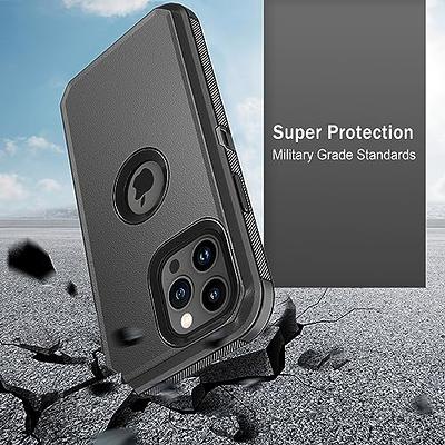 Compatible with iPhone 15 Pro Max Metal Case, Heavy Duty Rugged