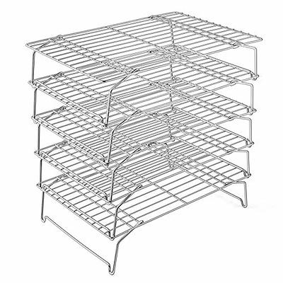 Baking Sheet and 2-Tier Cooling Racks Set, P&P CHEF Stainless Steel Baking  Pan