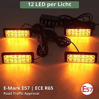 4x LED car front flash lamp flash light warning light truck strobe lights