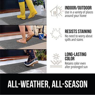 Gorilla Grip Ultra Absorbent Moisture Guard Doormat, Absorbs Up to 1.7 Cups  of Water, Stain and Fade Resistant, Spiked Rubber Backing, All Weather