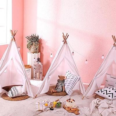 Windyun 4 Pack Teepee Tents for Kids, Play Tipi Tent for Children Boys  Girls, Indoor Outdoor Toddler Sleepover Tents Foldable Washable Cotton  Canvas Playhouse for Slumber Party(White, 53.2 Inch) - Yahoo Shopping