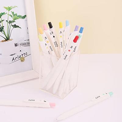 COLNK Color Gel Pens Fine Point 0.5mm, Retractable Gel Ink Writing Pens  Assorted Colors ,Soft Touch, Count-10