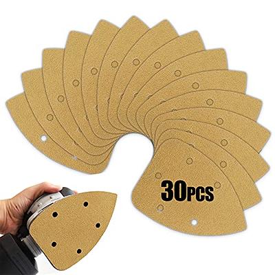 LotFancy 50 Sandpaper for Black and Decker Mouse Sanders, 12 Holes, 120  Grit 