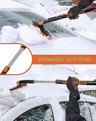 SEG Direct Snow Brush with Ice Scraper Extendable Detachable Handle,  Telescopic Car Snow Removal with Foam Grip for Truck SUV Windshield  Windows, 36 inch, Black and Orange - Yahoo Shopping