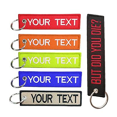 Fun Custom Keychain Whimsy Font, Personalized Key Chain, Customized Name  Text Tag