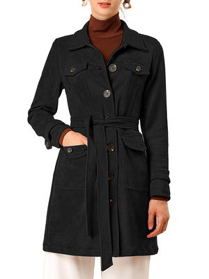 WAIDONGBEI Women's Trench Coat, Double-breasted Rain Coat with