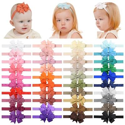 5Pcs/Set Baby Headband Bows For Girls Headbands Children Elastic Hair Bands  New Born Hairband Soft Toddler Cute Accessories