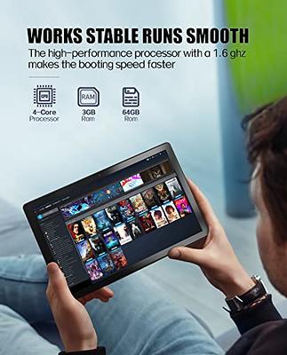  10 Inch Android Tablet pc, 64GB ROM 128GB Expand, Octa-Core  Tablets, IPS HD Touch Screen,Google Certificated Wi-Fi Tablets, G+G, 8MP  Camera, Long Battery Life,Black-(with Leather case)… : Health & Household