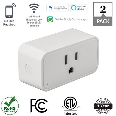 Enbrighten Wi-Fi Smart Plug, 51512, White, 2 Count