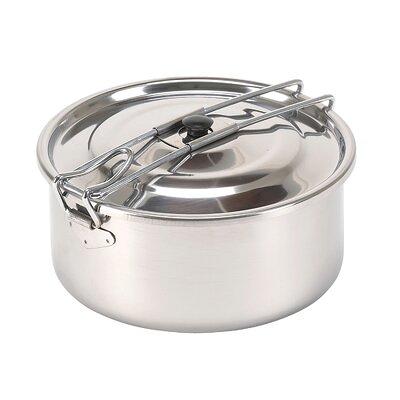 5 Quart Stainless Steel Induction Stock Pot with Glass Lid, 5 qt Multipurpose Cooking Soup Pot with Pour Spout, Scale Engraved Inside, Dishwasher