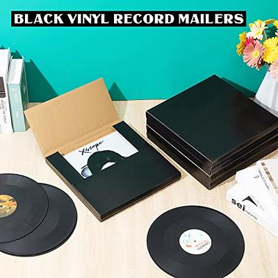 50 Pcs Vinyl Record Shipping Boxes Vinyl Record Mailers 12.6'' x 12.6'' x  1.18'' Easy Fold Album Mailer Boxes Adjustable Height Cardboard Mailing  Boxes with 50 Tapes for Packaging Storage (Black) - Yahoo Shopping