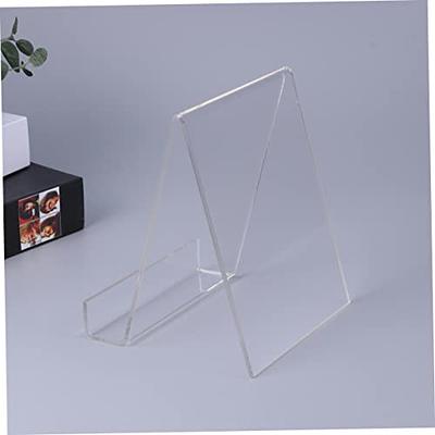 Boloyo Acrylic Book Stand with Ledge,6PC 6 Inch Clear Acrylic Display Easel  Transparent Display Stand Holder Tablet Holder for Displaying