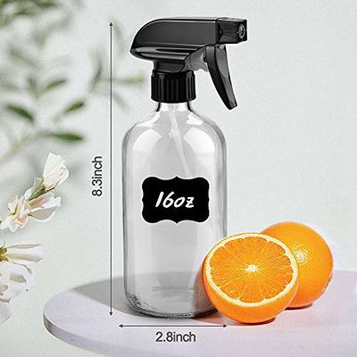 Worldgsb Glass Spray Bottles, 16oz Clear Glass Spray Bottles with Labels &  Adjustable Nozzle, Reusable Containers for Cleaning Solutions, BBQ, Food,  Plants, Alcohol, Essential Oils(2 Pack) - Yahoo Shopping