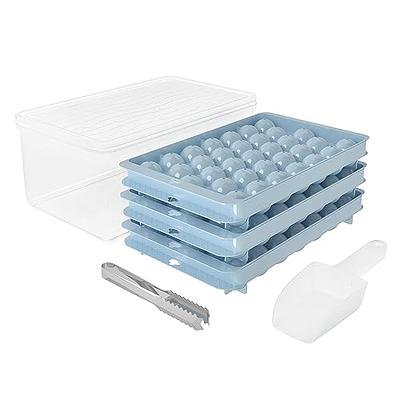 KENTON Ice Cube Trays (Set of 2 with Bin&Lid), Whiskey Ice Cube