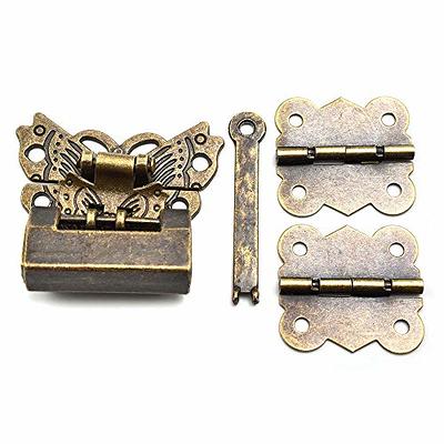 Antique Bronze Butterfly Hasp Latch Vintage Padlock Box Corner Protectors  and Butterfly Hinge Wooden Box Hardware Accessories for Repair and  Decorative Jewelry Box - Yahoo Shopping