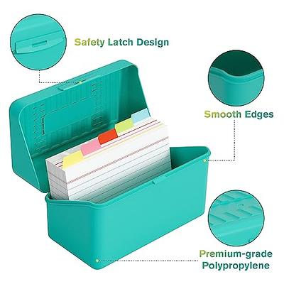 3X5 Index Card Holder Card File Box Organizer, Hold 1200 3X5-Inch Flash  Cards 1