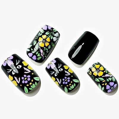 Black Friday 1bag 3D Colorful Flower Nail Charms Acrylic Flower Nail Art  Decoration