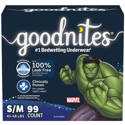 goodnites Boys' Nighttime Bedwetting Underwear L