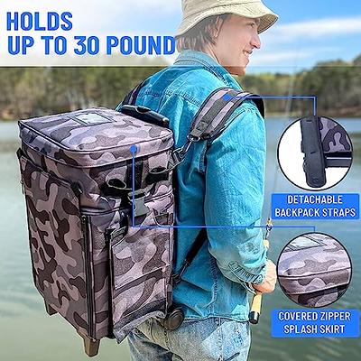 2 In 1 Fishing Seat Box Set With Fishing Bucket Box Backpack For