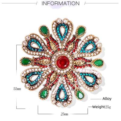 Rhinestone Baroque Flower Brooch Pin for Women Girls Fashion Red Green  Crystal Big Snowflake Brooch Lapel Pins Elegant Pendant Dress Accessories  Jewelry Boutonniere Corsage Father's Day Gift Christmas Anniversary (Green)  - Yahoo