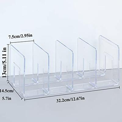 Thyle 2 Pieces Acrylic File Box File Organizer Box with Side