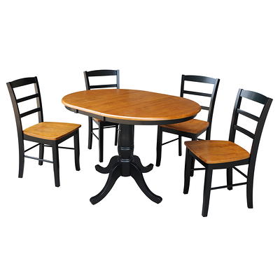 Nadine Dark Walnut Finish Glass Table Top Round Dining Set - Curved Back  Chairs by iNSPIRE Q Modern - On Sale - Bed Bath & Beyond - 18218122