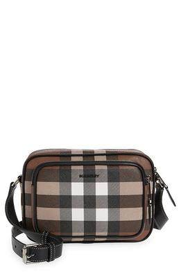 Burberry Sandon Check Leather Card Case Dark Birch Brown